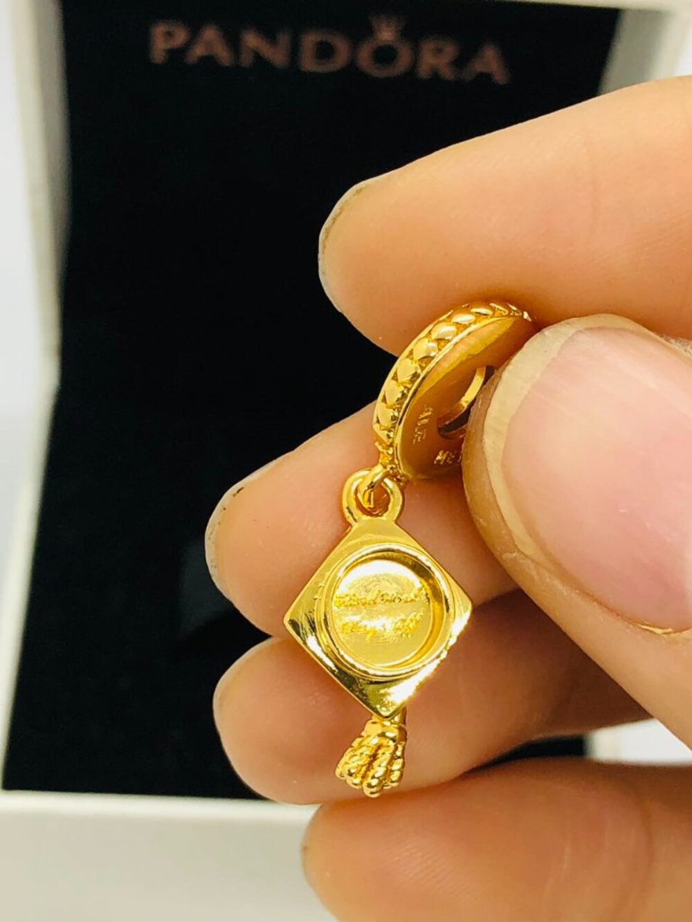 ✨🔥Pandora Graduation Dangle Charm Gold Pendant S925 sterling silver gift